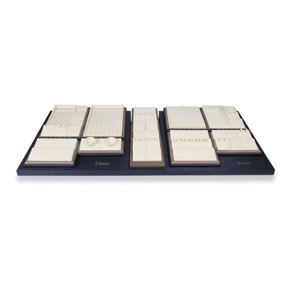 New Product Blue Base Jewelry Display And Storage