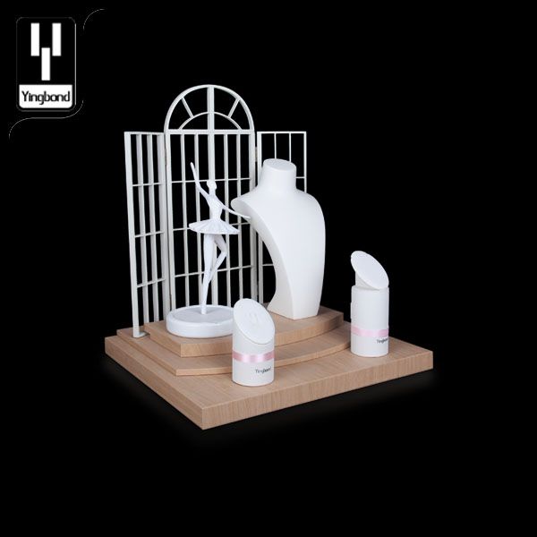 Metal Frame Backplane MDF Wooden Window Display Props